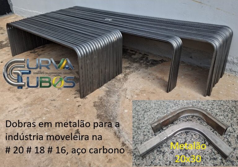 Curvas 90° grau em metalão
